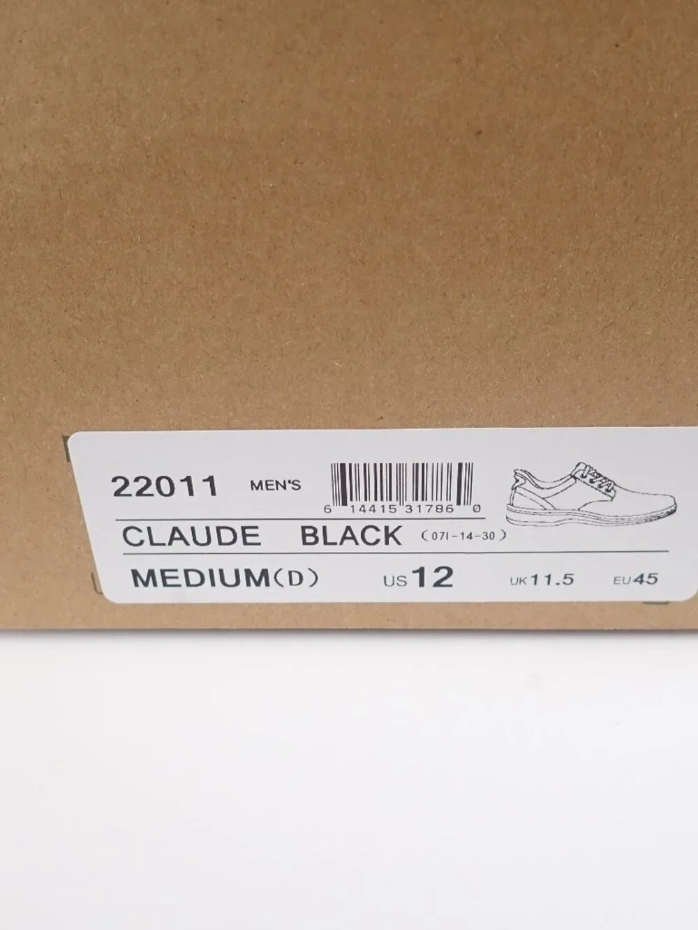 Orthofeet Claude Black Men’s 12 D Orthopedic Comfort Shoes New